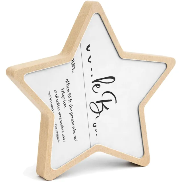 Mr Cadeautjes MDF fotolijst ster 14 x 13,5 - design Een vergelijkbare dictionary-opmaak met een warm, grappig co | cadeau Wit