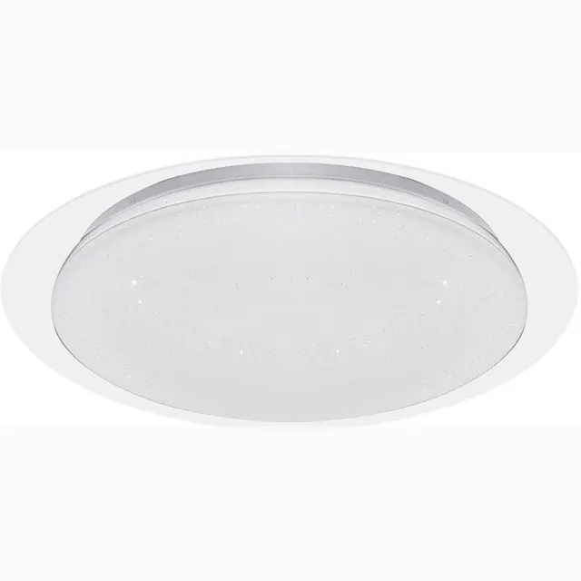 V-TAC Plafondlamp dimbaar met afstandsbediening LED woonkamerlamp plafondlamp sterrenhemel effect, nachtlicht timer, 40W 2800lm warm wit-koud wit, DxH 46,5 x 7,5 cm