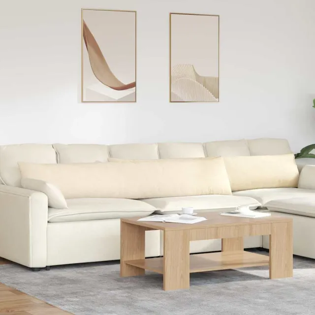 vidaXL Sofa Kussens 2 stuks Crème 200 x 40 cm Cordstof