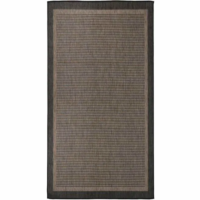 vidaXL Buitenkleed platgeweven 80x150 cm donkerbruin