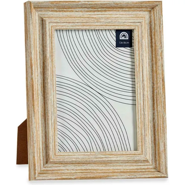 Giftdecor Fotolijstje voor een 13 x 18 cm foto - licht hout - Klassiek - frame 19 x 24 cm - staand/hangend Lichtbruin