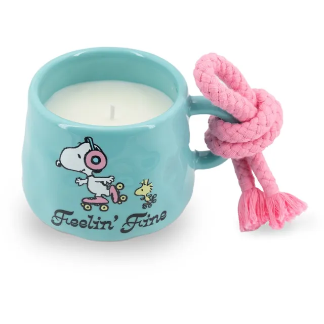 Peanuts Geurkaarsen - in mok - met koord - Feelin' Fine roze