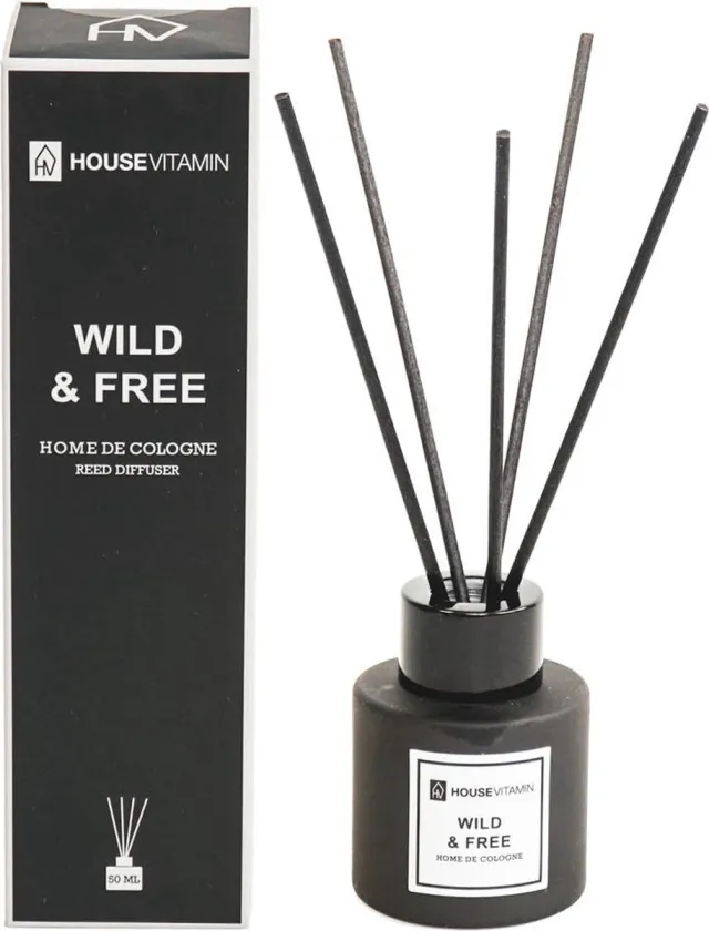 Housevitamin Home de Cologne Geurstokjes - 50 ml - Wild and free zwart