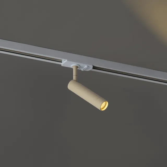 QAZQA ivy - Moderne Spot railsysteem verlichting, railverlichting geschikt voor led - 1 lichts - Ø 2.8 cm - Beige - Woonkamer | Slaapkamer | Keuken Beige - 1 lichts