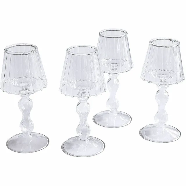Loberon Kaarsenhouder set van 4 Jouval helder
