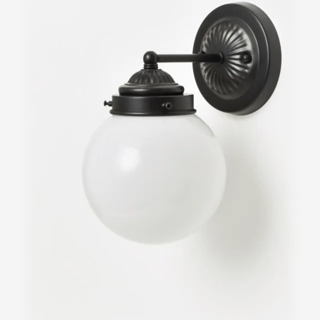 Coloured by Art Wandlamp Bol Ø 15 Moonlight - Art Deco Trade Zwart