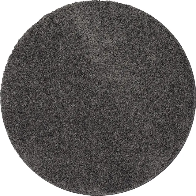 Snapstyle Vloerkleed Luxe Langpolig Milano Rond Grijs Beige