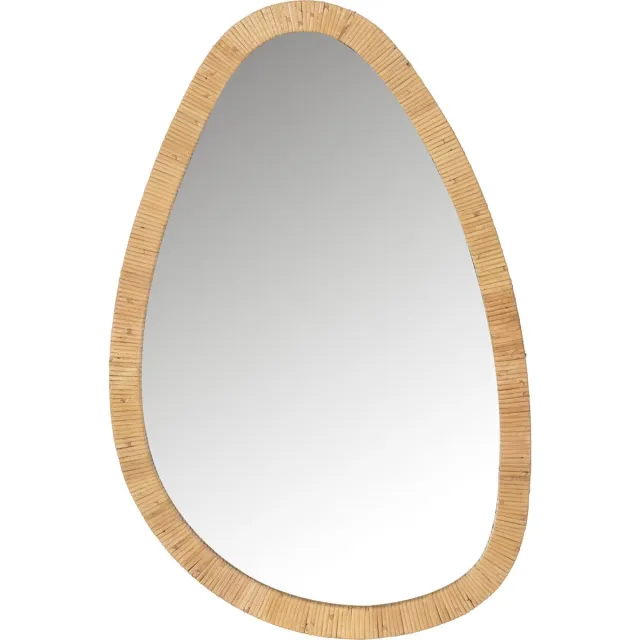 J-Line spiegel Paille - jute/glas - naturel - medium - 46 x 70 cm