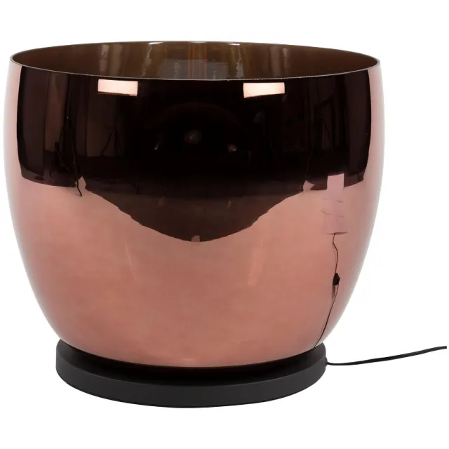 Nest of Nora vloerlamp Davin - Maat XXL Ø48cm - Met glazen kap - Koper