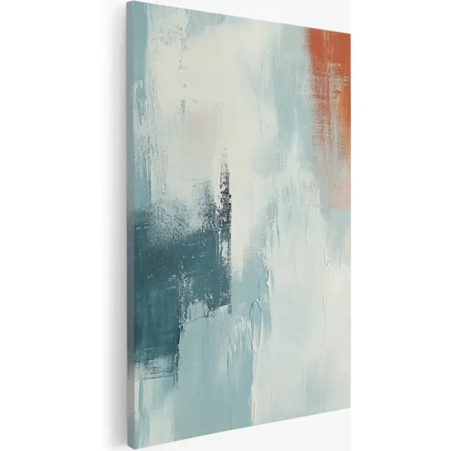 Saammp Canvas Schilderij - Minimalisitsche vegen - Abstract kunstwerk - 75x100 - Foto op canvas - Wanddecoratie - Muurdecoratie Woonkamer - Slaapkamer decoratie - Canvas Print Multicolor