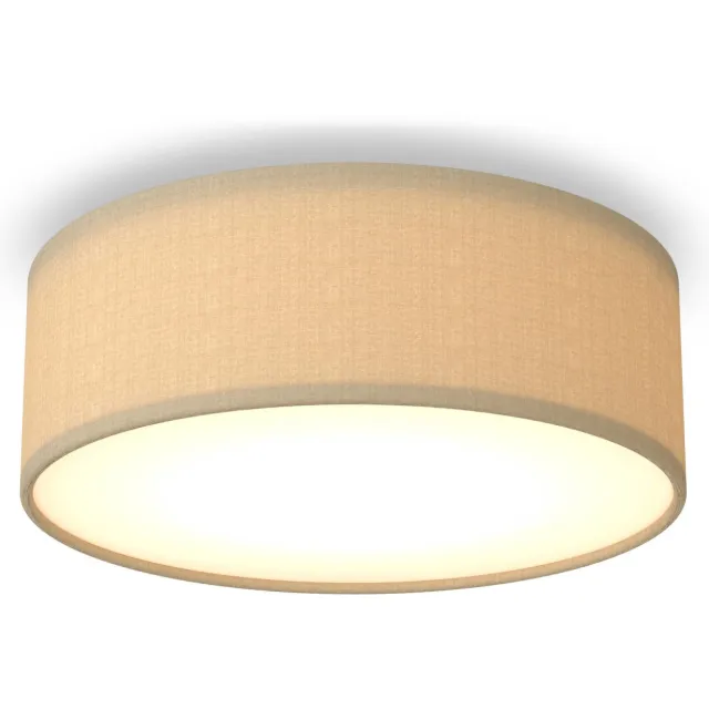 Calex plafondlamp Fabric 30CM 1L Rond E27 220-240V Taupe
