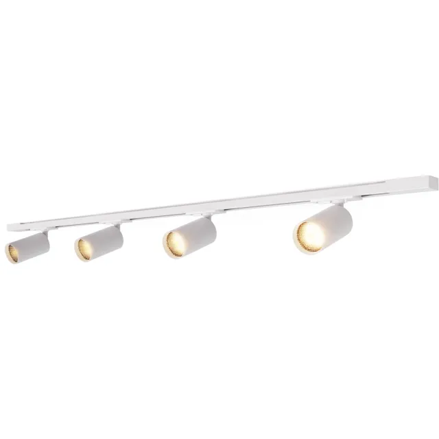 Calex Railverlichting - 2 Meter - GU10 Fitting - 4 Spots - Opbouwspot - Wit - 1 Fase