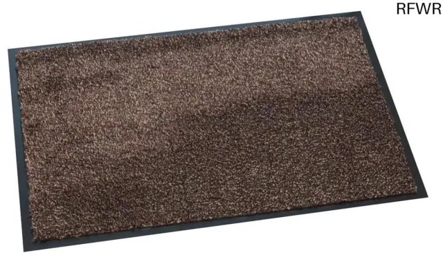RFWR Droogloopmat Bruin 60x80cm - Antislip en Machinewasbaar Bruin gemêleerd