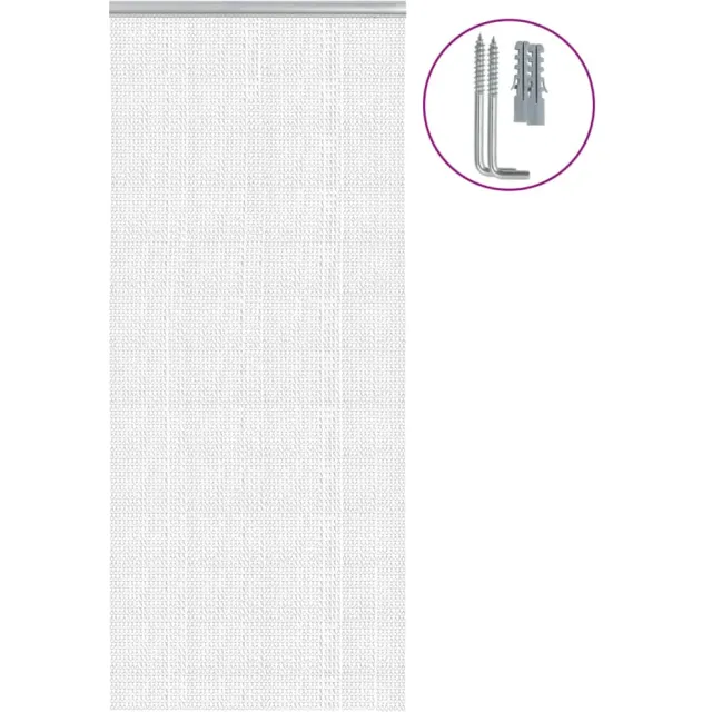 vidaXL Vliegengordijn kettingen 90x212 cm aluminium zilver