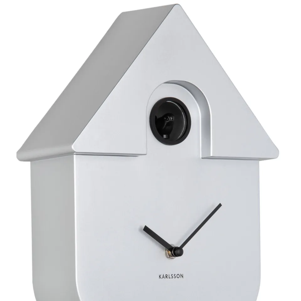 Karlsson Modern Cuckoo koekoeksklok metallic zilver, foto 5