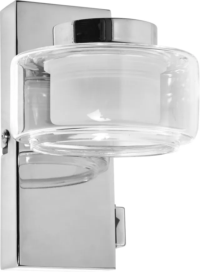 Osram ORBIS Flame wand- en plafondlamp met LED, chroom, 5,5W, 350lm, 3000/4000K, kleurtemperatuur instelbaar via wandschakelaar (koud wit en warm wit), IP44 bescherming tegen vreemde voorwerpen en spatwater