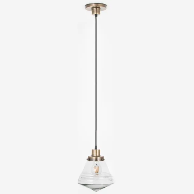 Coloured by Art Hanglamp aan snoer Luxe School Small Helder 20's Brons - Art Deco Trade