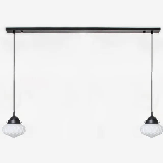 Coloured by Art 2 x Eternal Star lampen aan plafondbalk Moonlight - Art Deco Trade Zwart