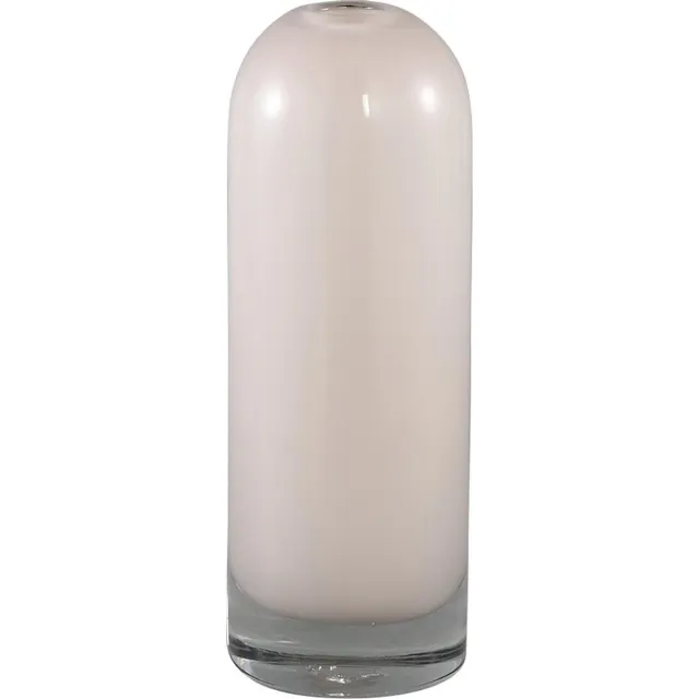 PTMD Byron Ronde Vaas - H22 x Ø7,5 cm - Wit - Dubbelglas