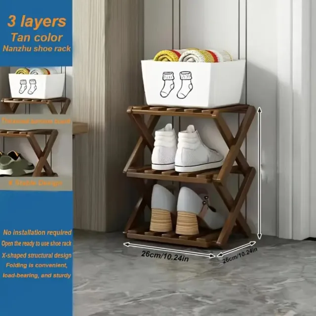 Bovista Schoenenrek - Schoenenbank - Deur - Schoenen Opbergsysteem - Organizer - 3 Lagen Zwart
