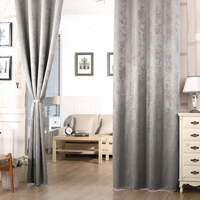 Saphly Gordijnenset 135x245cm - Verduisterend, Fluweel en Set van 2 - Voor Woonkamer, Slaapkamer en Privacy Zilvergrijs