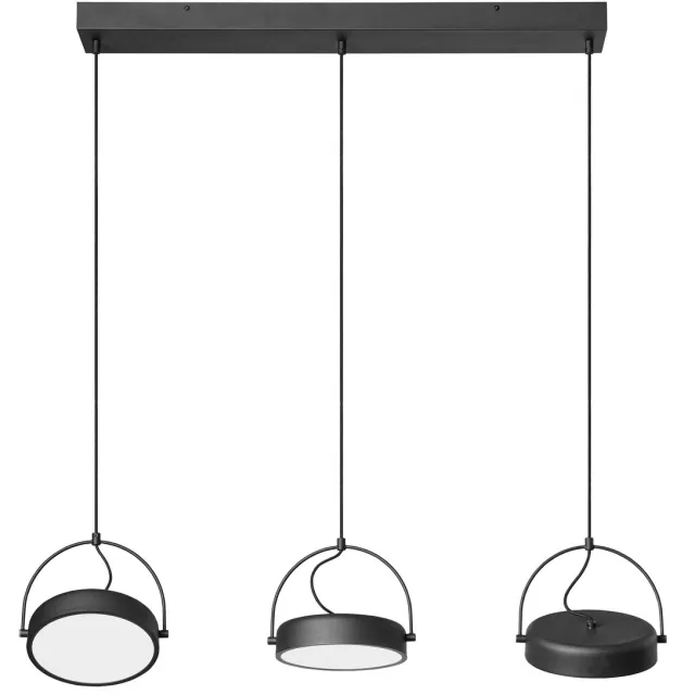 Osram Decor Puck 3XHang LED Hanglamp, Zwart Staal, 36W, 1250lm, 3000K, CRI >90