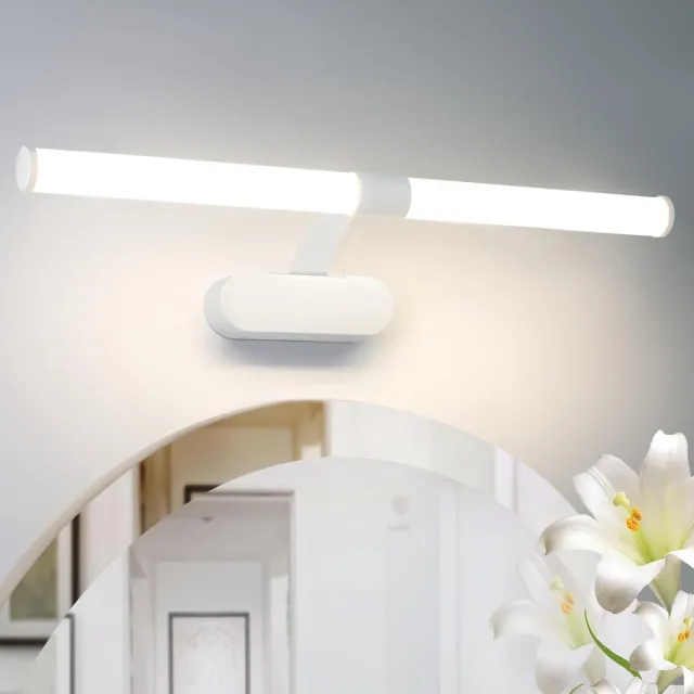 Glitzerlife LED Spiegellamp Bad - Wandlamp IP44 Waterbestendig - Neutraal Wit Licht - 60 cm - Zwart - Modern - Acryl & Metaal Badkamerverlichting Wit 60cm