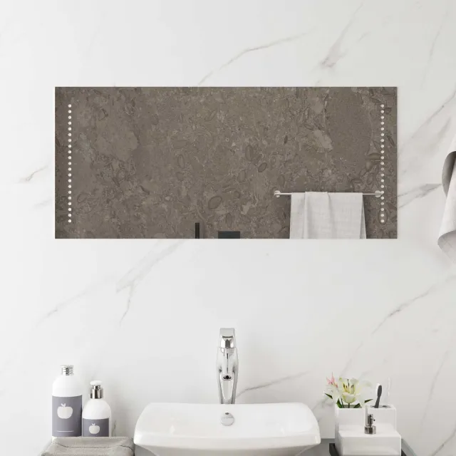 vidaXL LED Badkamer Spiegel Doorzichtig 90 x 40 cm gehard glas Transparent