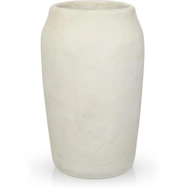 Sello! rustieke vaas – vintage – antislipbodem – 30 cm – beige creme