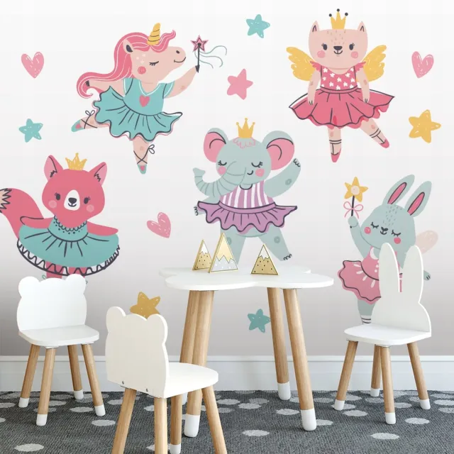 Wallvy Muursticker - Kleurrijke Feeën - 100x200cm Blauw
