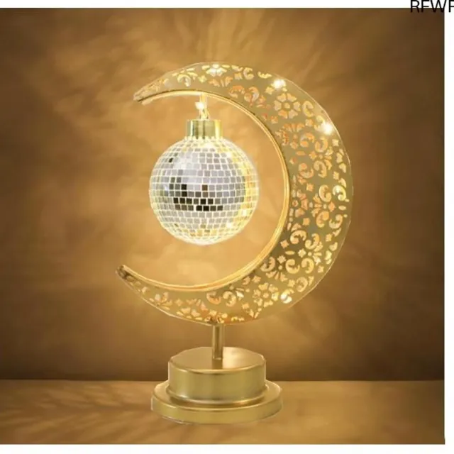 RFWR Disco Nachtlampje Tafellampen Maan Lamp Goud