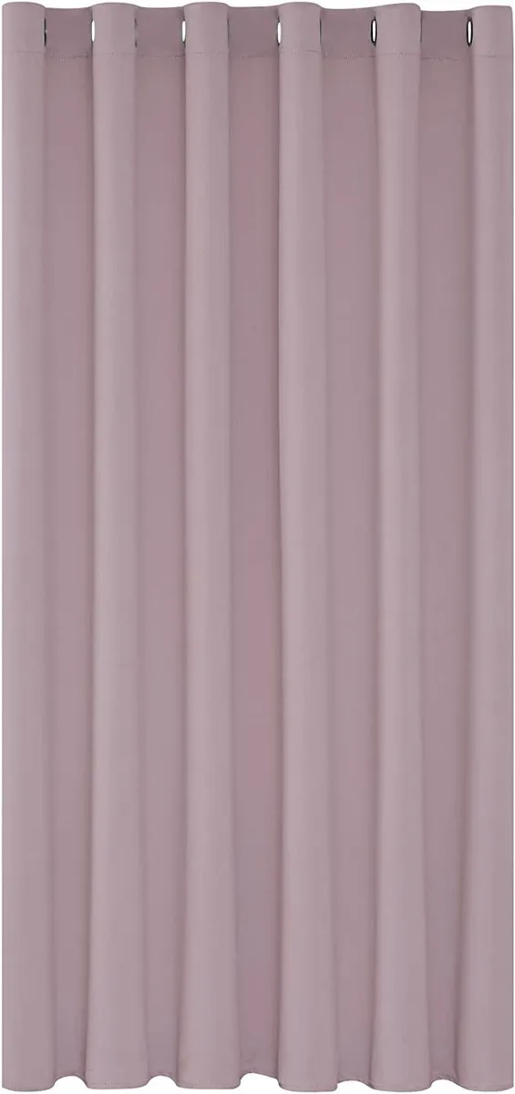 Deconovo Verduisteringsgordijnen Eenvoudig te Installeren, Ondoorzichtige Gordijnen met Ringen voor Woonkamer, 200x280 cm (B x H), Lichtroze, 1 stuk
