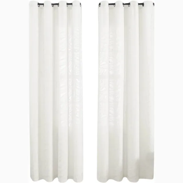 Bolt Edge Gordijnen Lulu - Lichtdoorlatend - Met ringen - 140x213cm - Voor woonkamer & slaapkamer - Wit
