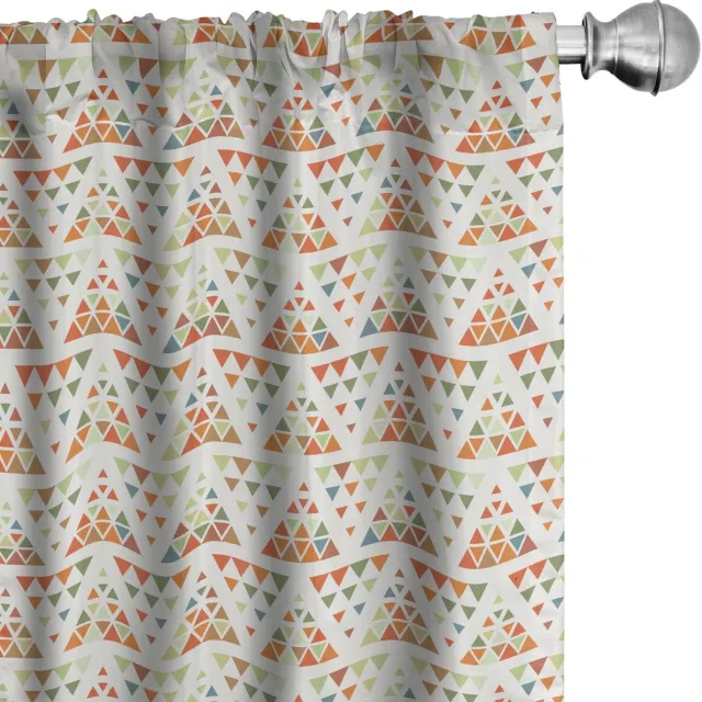 ABAKUHAUS Voorhangen – Driehoekige Geometrisch – 2x75x175 cm – Veelkleurig Mehrfarbig