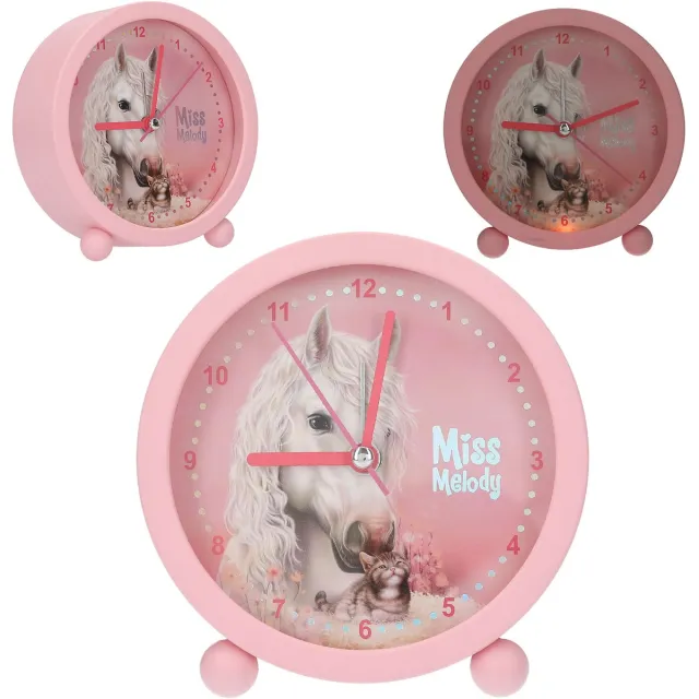 Depesche Miss Melody wekker met oortjes Roze