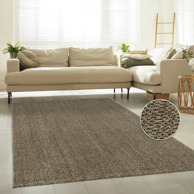 flycarpets Laagpolig Vloerkleed Hamiber - Wol look - Groen