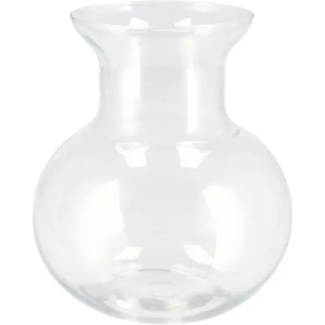 DK design Bloemenvaas Mira - bol vaas model - transparant glas - 25 x 27 cm - boeketvazen