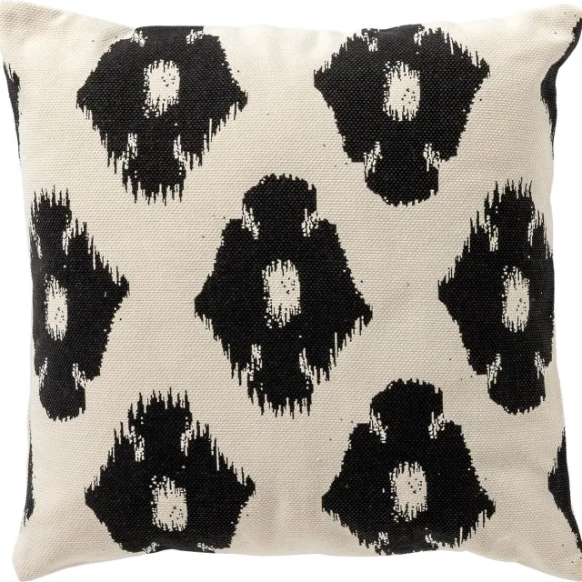 Dutch Decor RICO - sierkussen 45x45 cm - ikat - Raven - zwart - Inclusief binnenkussen - Luxe kussens voor woonkamer & bank