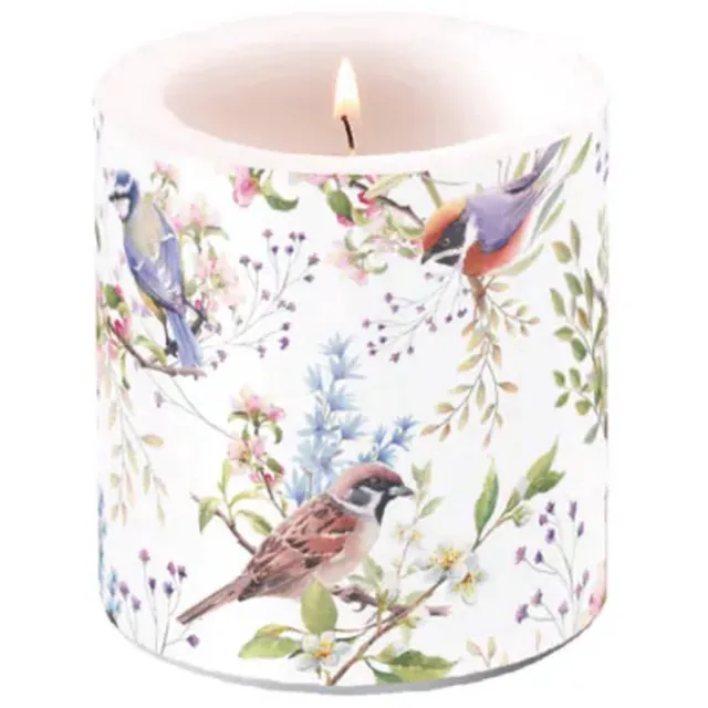 Ambiente Kaars - Small - 35 branduren - Busy Birds Meerkleurig