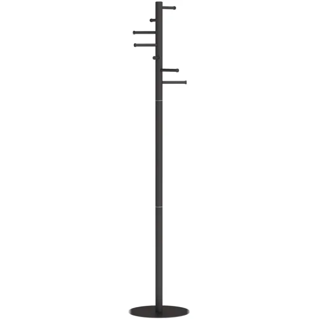 MAULcaurus Kapstok - 7 haak - standvoet - zwart - 1 stuk - Ø 35 x 177 cm - MAUL