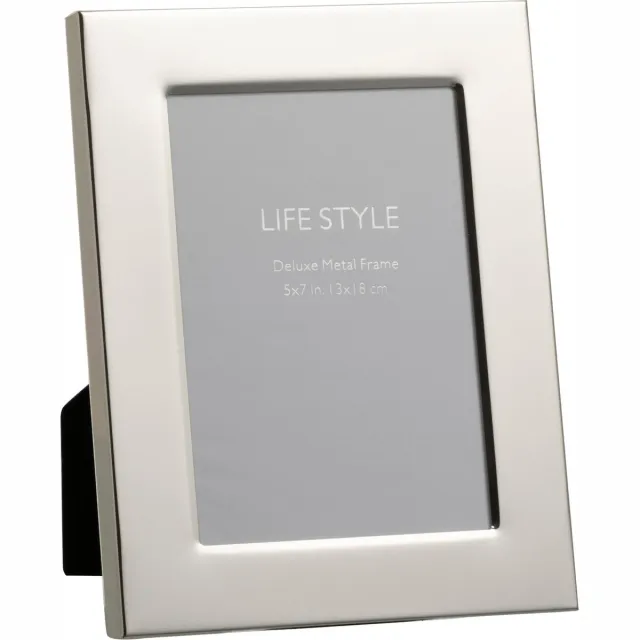 J-Line fotolijst Brede Boord - metaal - zilver - medium - 2 stuks