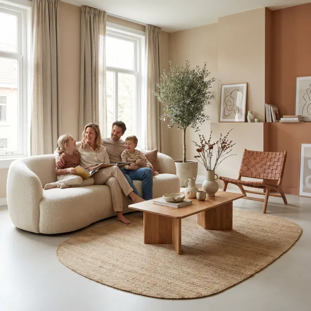 MrCarpet Jute vloerkleed Edge deens ovaal 200x290cm Mrcarpet naturel