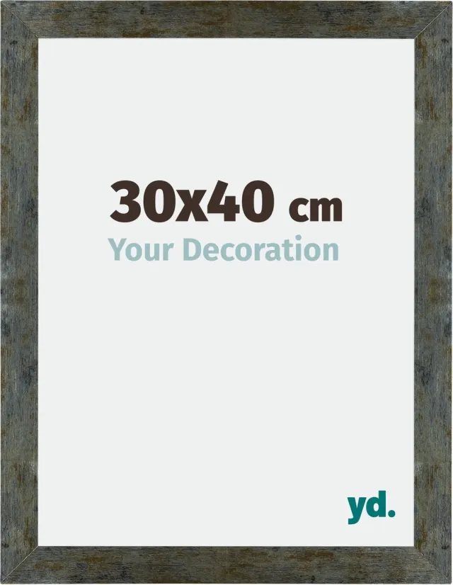 yd. Your Decoration - Fotolijst 30x40 cm - MDF - Blauw Goud Gemeleerd - Mura