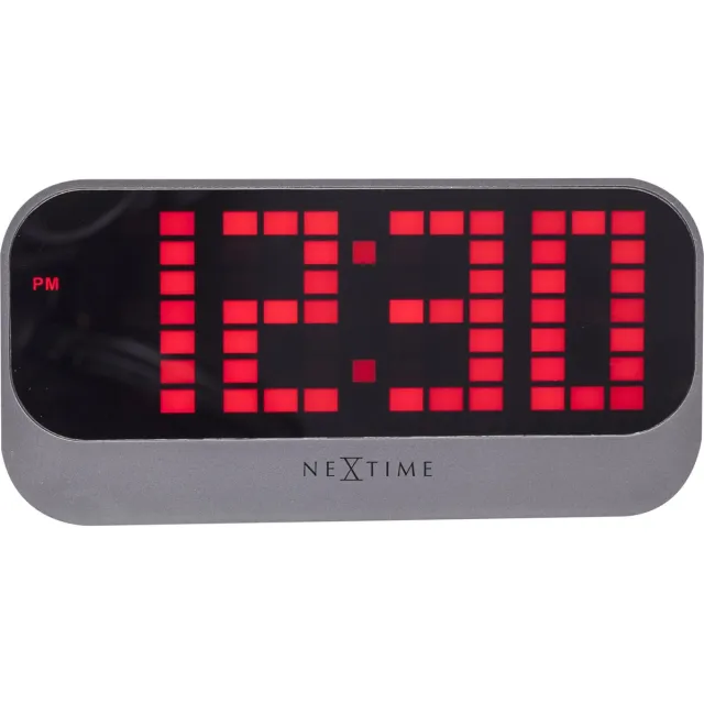 NeXtime Wekker - 17.5 cm - ABS - Rood - 'Loud Alarm'
