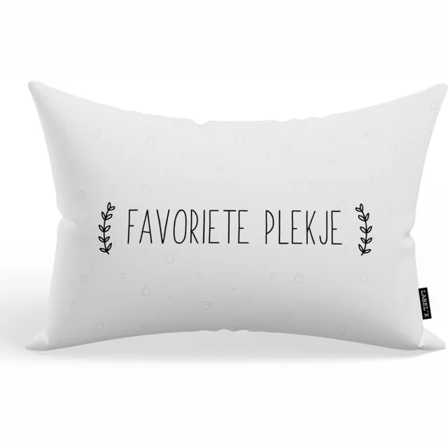 Label2X Kussen favoriete plekje wit 60 x 40 cm / Buiten