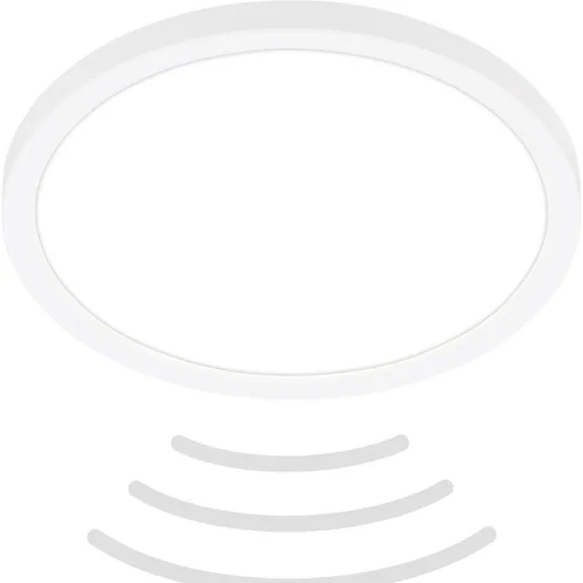 B.K.Licht BRILONER Move - LED Badkamerverlichting - plafondlamp met bewegingsmelder - met neutral wit licht - badkamerlamp met indirect licht - Ø24cm - wit