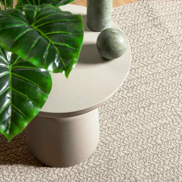 vidaXL Vloerkleed ZIZUR room binnen en buiten 120x120 cm jute look crème, foto 2