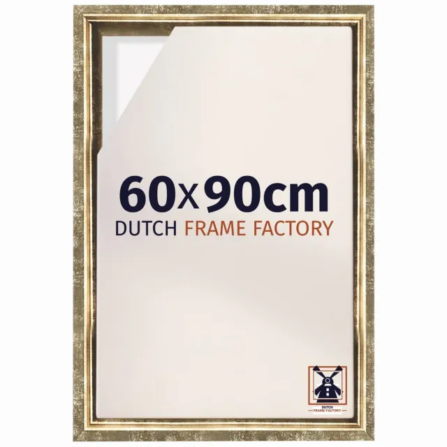Dutch Frame Factory Baklijst 60x90 cm - Goud Antiek - Geschikt voor Canvasdoek - MDF Baklijst Lausanne