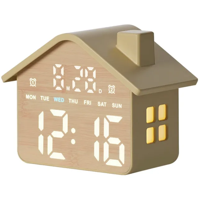 VHV Wekker - Digitale Wekker met LED-display en Eenvoudige Bediening voor Slaapkamer Zwart