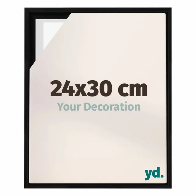 yd. yd, Baklijst 24x30 cm Zwart Mat - Lijst voor Canvasdoek - MDF Lyon